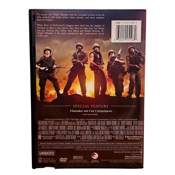 Tropic Thunder (DVD, 2008) - Unrated Director's Cut - Picture 2 of 5